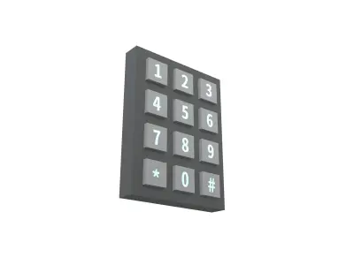 Keypad v1 002 Low-poly 3D model