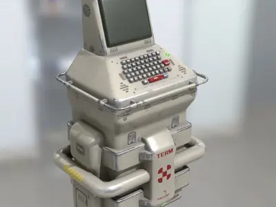 Sci-Fi Console PBR Low-poly 3D model