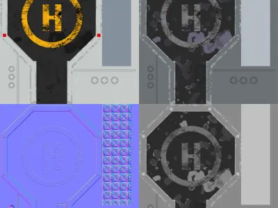 Collection of skyscrapers Low-poly 3D model