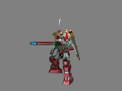 Attacker Gundam 18 3D model