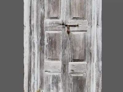Ancient wooden doors 3D model