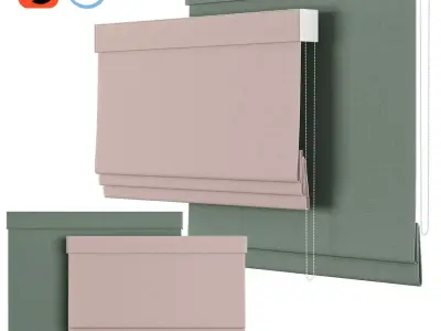 Roman Curtains 71 NEXT Cotton Made To Measure Roman Blind 3D model