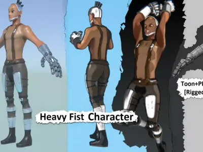 Heavy Fist Character Low-poly 3D model