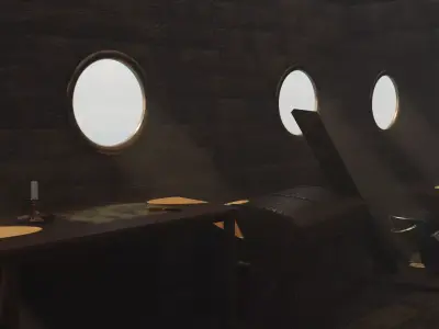 Old Ship Interior 3D model