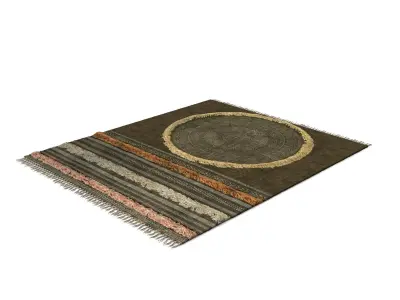 Flatweave Tianna Tribal Stripes Tassel Free 3D model