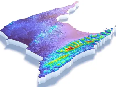 Trinidad and Tobago Terrain Country 3D model