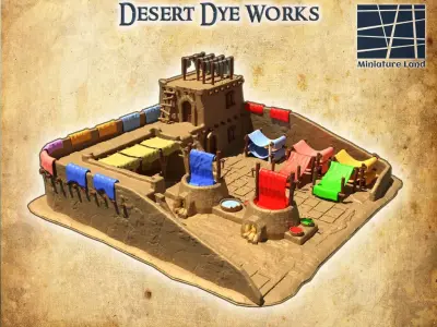 Desert Dye Works - Tabletop Terrain - 28 MM 3D print model