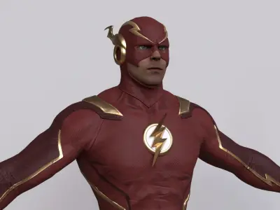 The Flash Rigged 3D Asset - Injustice  3D model
