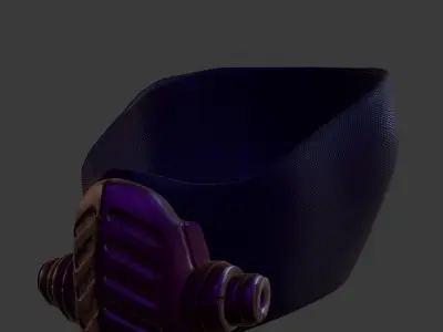 Gas mask helmet 3d model scifi Low-poly  Low-poly 3D model