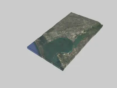 Corpus Christi City Low-poly 3D model