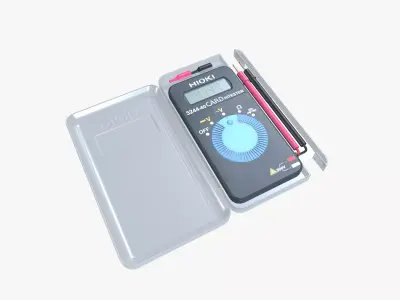 Pocket Digital Multimeter Low-poly 3D model