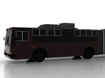 Trolleybus JUMZ-T3K Low Low-poly 3D model