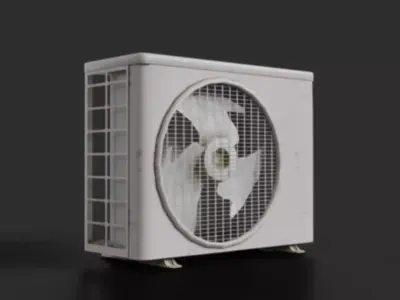 Air Cooler Outdoor game asset Low-poly 3D model