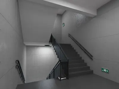 Emergency stairs 3D model