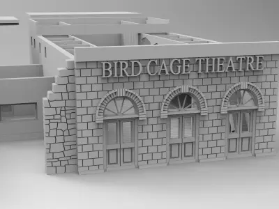 Birdcage Theatre - by WOW Buildings - 3D Printable STL 3D print model
