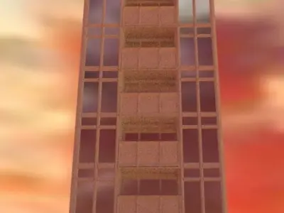 Blender 3D Hotel Free low-poly 3D model