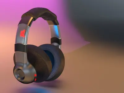 jbl heaphone Low-poly 3D model