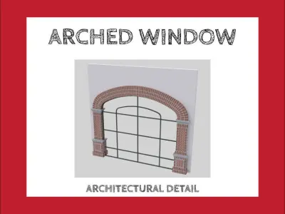 ARCHED WINDOW STOREFRONT FULL HEIGHT 3D model