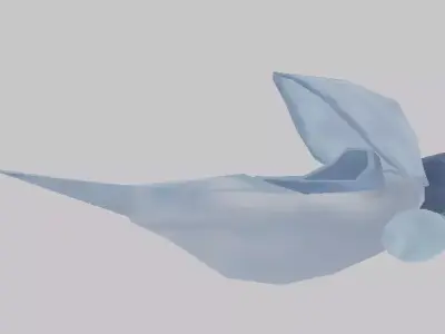 fly ship lowpoly 3d Low-poly 3D model