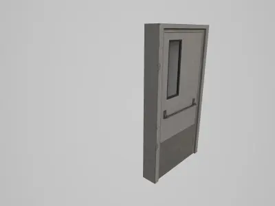Metal Door Low-poly 3D model
