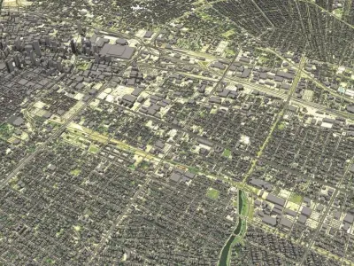 Cityscape New Orleans  Louisiana USA  3D model