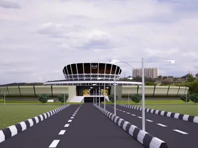National Theatre Lagos 3D model