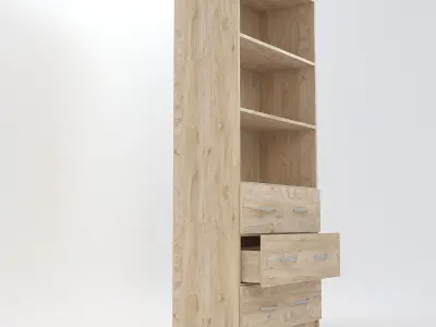 Wooden Cabinet 32 3D model