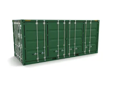 20ft Shipping Container Double Side Open 3D model