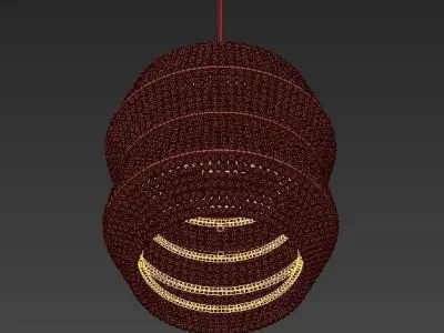 RUGIANO crystal pendant light - gold 3D model