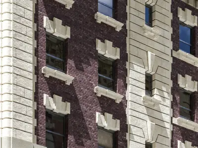 New York old building facade 3D model