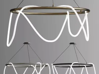 Ring Pendant chandelier Led Cord 3D model