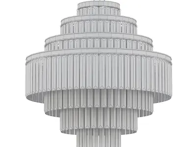 Alaine chandelier with clear crystals hanging from it 3D model