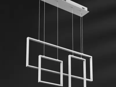 Rectangle Geometry Chandelier Loft-Concept 3D model