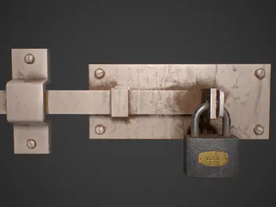 Door Lock  Low-poly 3D model