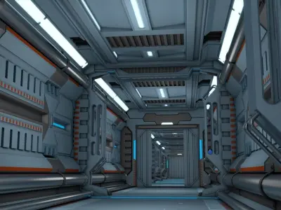 Sci Fi Corridor 3D model