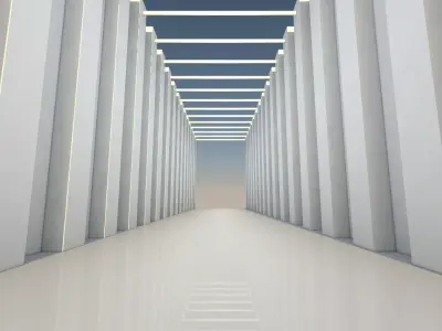 Sci Fi Tunnel 3D model 24