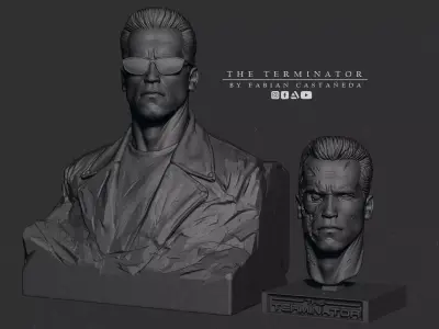 Bust The Terminator  3D print model