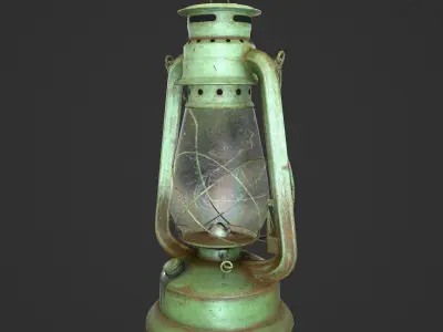 Oil Lantern PBR Low-poly Low-poly 3D model