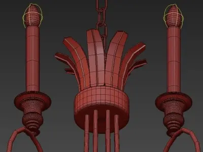 Eyelash Chandelier  Small 3D model