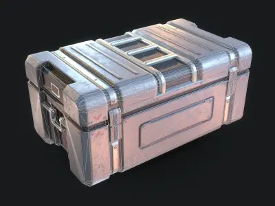 Sci-fi Storage Crate Low-poly 3D model buy