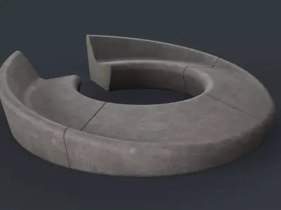 Modern Outdoor Bench 94 PBR Game Ready Low-poly 3D model