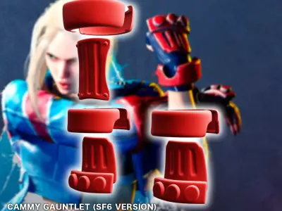 Street Fighter 6 Cammy Gauntlets STL file for 3D print 3D print model