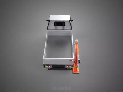 FOLDABLE MOUNTED BED CRANE HOIST LIFTING HAND WINCH PICKUP TRUCK 3D model