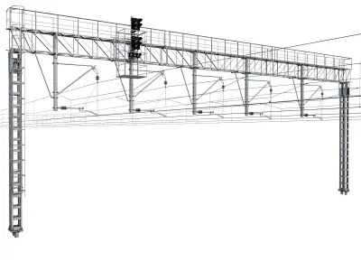 Railway contact network support pack 3 3D model