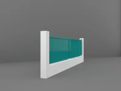 Fence Low-poly 3D model