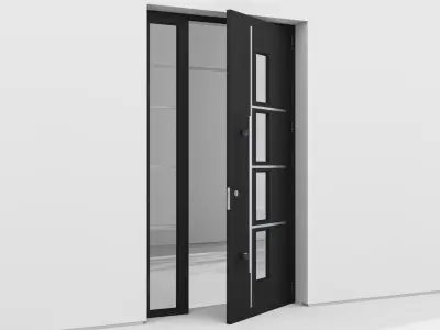 Aluminium door 144 3D model