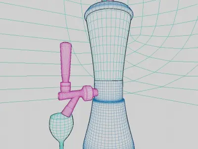 Simpel Beverage Tower and Glass 3D model