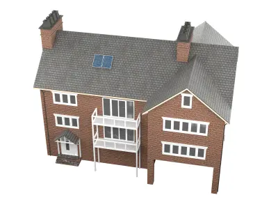 British House Design 06 Low-poly 3D model