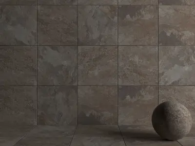 Stone Wall Tiles Rajasthan Black 80x80 Set 3 Texture
