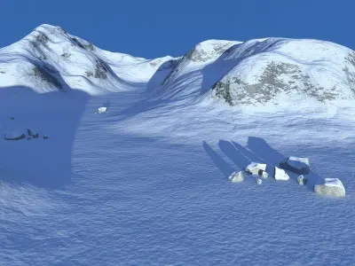 Snowy Mountain 3D model
